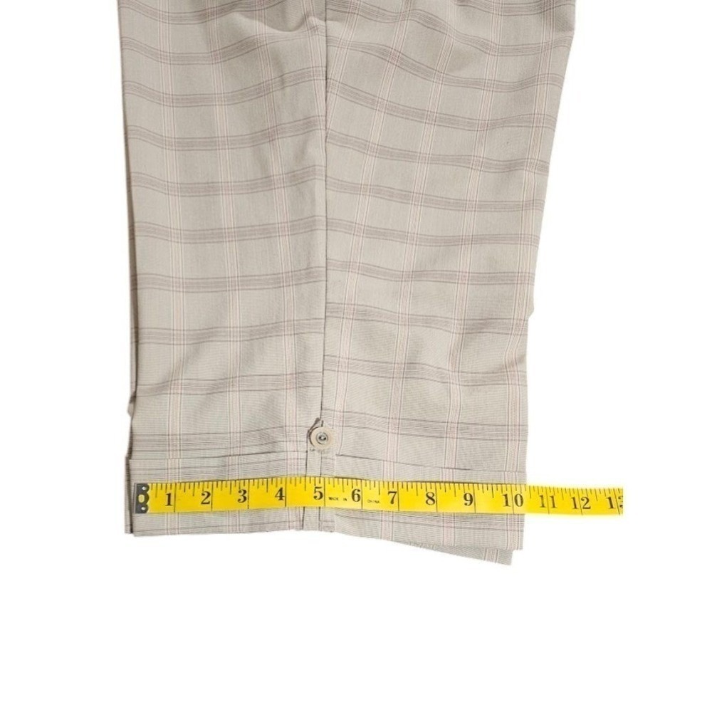 Danielle‎ B Plaid Capri Pants Womens 16 Tan Beige Cuffed Cropped Trousers - Picture 9 of 11
